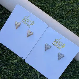 Full zirconiia heart studs