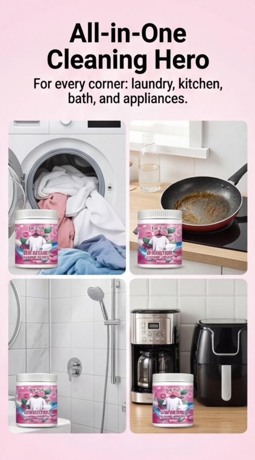 All-Purpose Multi-Effect Cleaning Tablets Removes Limescale, Mold and Sauce Stains Works on Tough Stains for Clothing, Home, Kitchen and Dining Surfaces