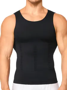 Men's Compression Vest Shapewear, Tighten Abdomen, Simple Design, One-Piece Construction, Strengthened Inner Fabric, Multi-Scene Use, Shapewear Tops