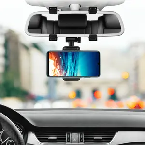 Rear View Mirror Phone Mount - Hands Free GPS Holder
