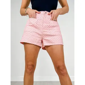 Polka Dot High Waist Shorts with Front Pockets