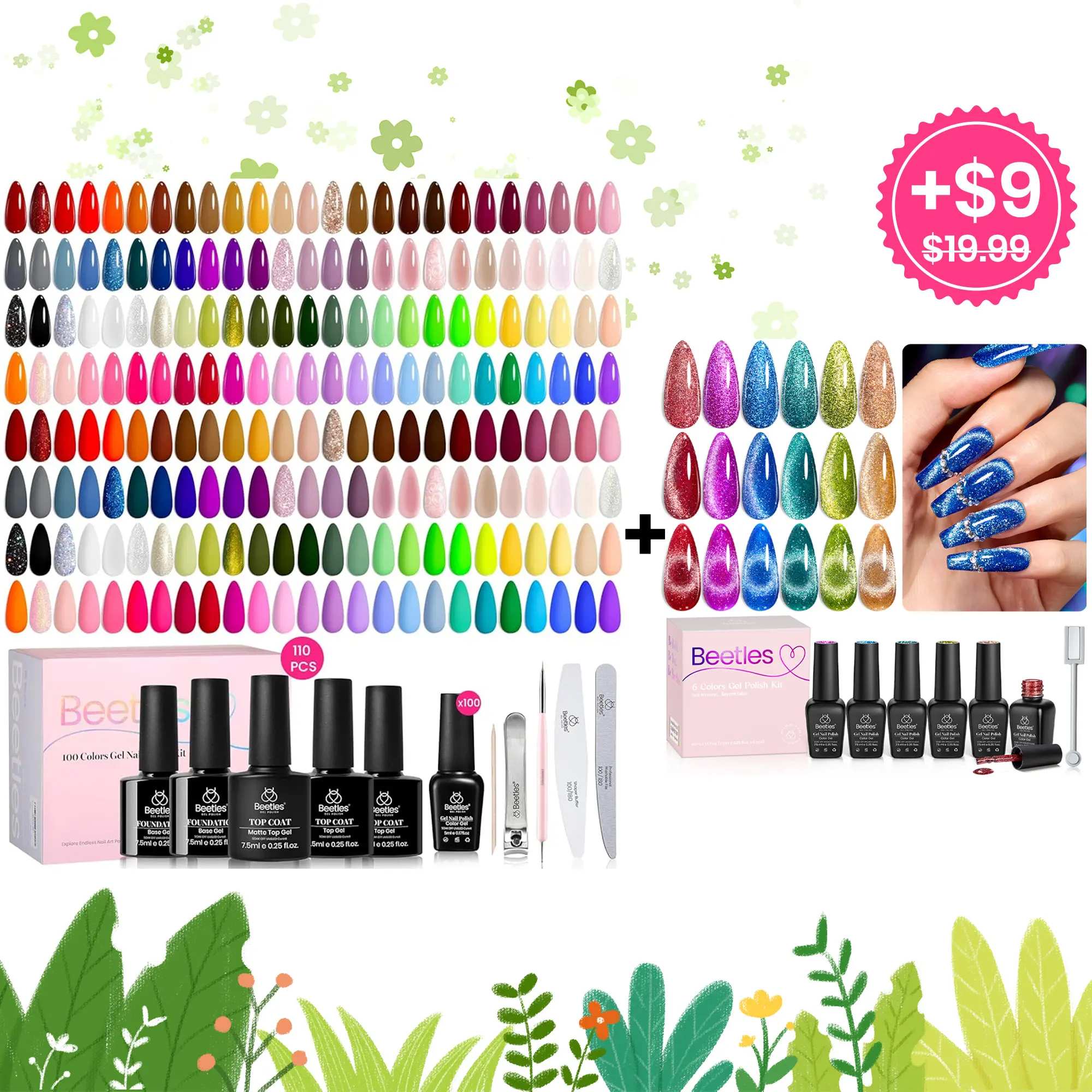 100 Colors Set-A+Sparkle Soiree(6 Colors Cat Eye)