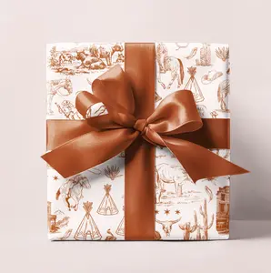 Rust Western Wrapping Paper Roll