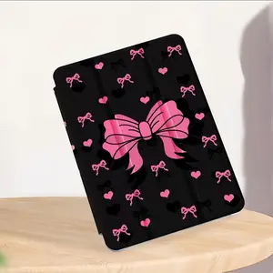The Bow Pattern Tablet Case Is Suitable for iPad Mini 4/ 5/ 6, iPad Pro 2024 13-Inch/ 202/ 2021/ 2022 Full-Screen/ iPad Air2024/ Air7 2025/ iPad 10/ 11 2022/ 2023/ 2025/ iPad 2017/ 2018/ Air1/ Air2/ iPad 2019/ 2020/ 2021/ iPad Pro Computer Covers