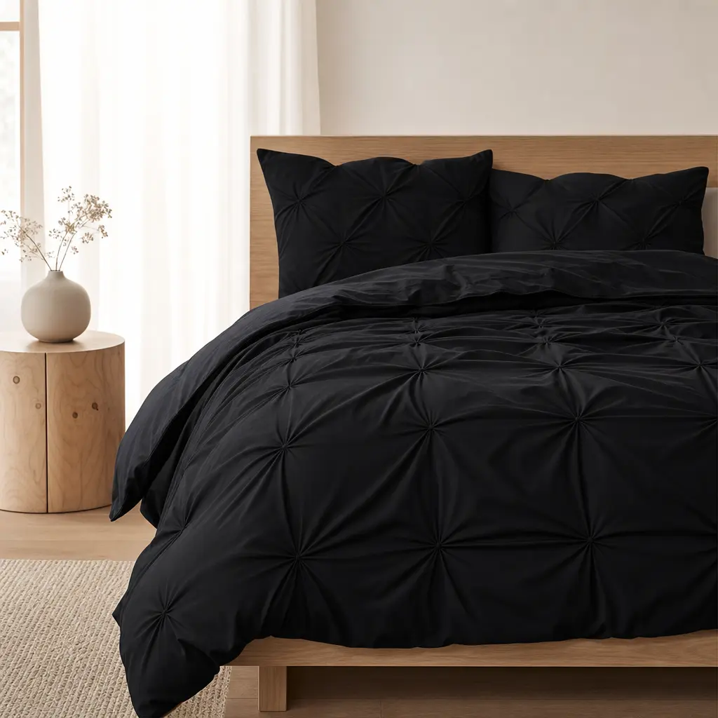 JOLLYVOGUE Queen/King/Full 7-Piece Comforter Set - Breathable Duvet Set, Hotel-Soft Touch, Pintuck Detail, Chic Center, All-Season Bed in a Bag with Comforter, Flat Sheet, Fitted Sheet, Pillowcase Shams for Restful Sleep, Bedroom Decor