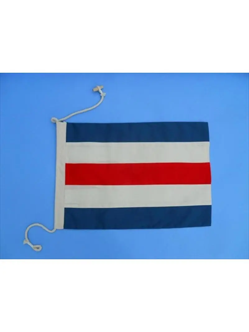 Handcrafted Model Ships Nautical-Flag-C Letter C Cloth Nautical Alphabet Flag - 20 in. Decorative Accent