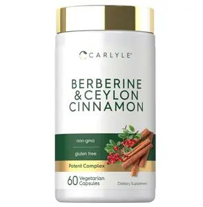 Berberine with Ceylon Cinnamon | 60 Capsules | Vegetarian, Non-GMO, Gluten Free