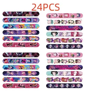 Anime Pattern Slap Bracelet, Trendy Cartoon Unisex Wristband, Party Gift Fashion Accessory, Casual Collection Jewelry