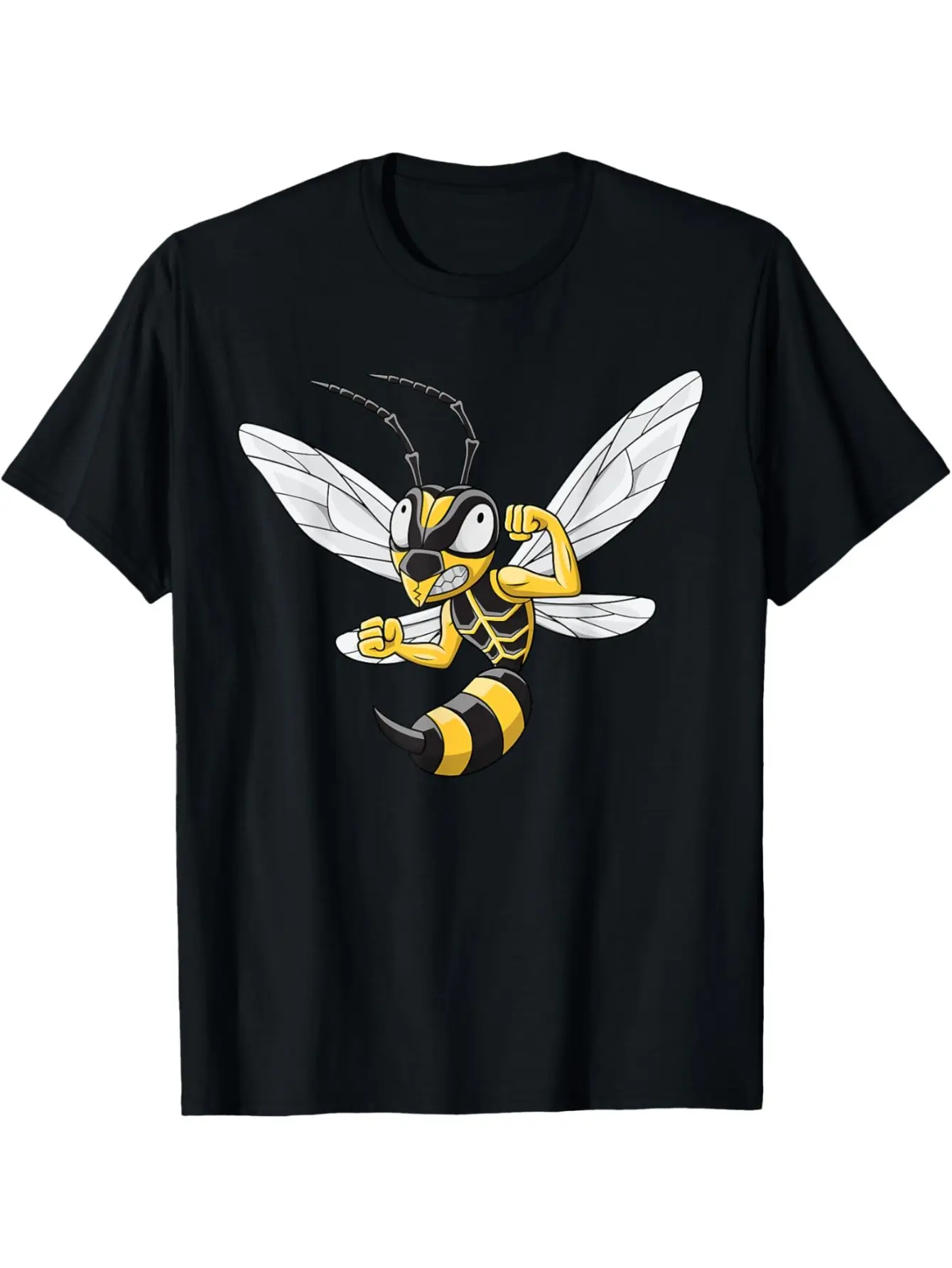 Men's Classic Bumblebee Graphic T-Shirt, Soft Breathable Heavyweight 100% Cotton Casual Short Sleeve Crewneck, Shortsleeve, Fabric, Menswear, Round Neck, Bee Print, 2Xl, 3Xl