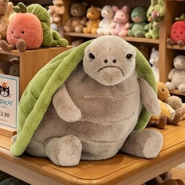 Jellycat Moody Turtle Plush Soft Companion for Cozy Spaces and Collectors