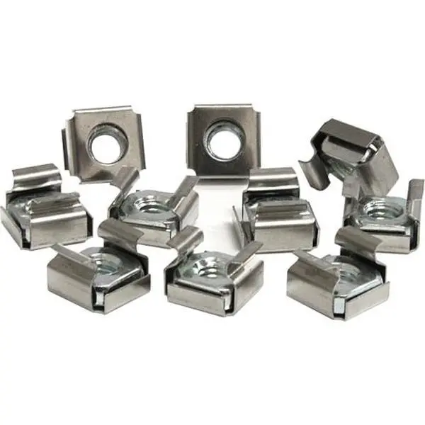 Startech CABCAGENUTS6 Stainless Steel M6 Cage Nuts, 50-Pack for Server Rack Cabinet, Rack Mounting with Secure Fit