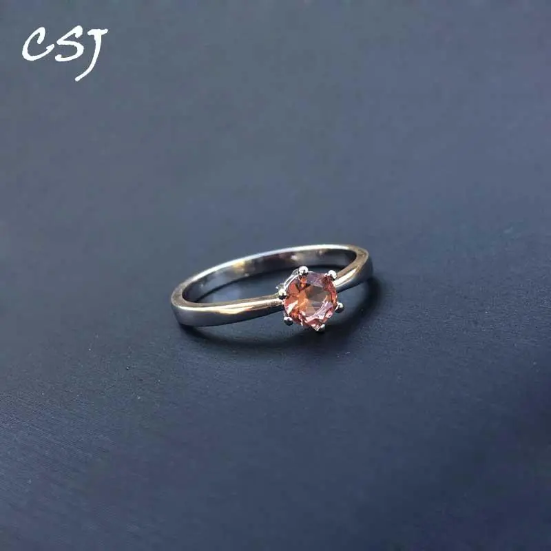 Elegant Zultanite Ring Sterling Created Sultanite Color Change Round Cut 5MM Fine Jewelry Party Wedding Gift for Women