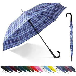 Large Stick Umbrella Windproof Open 50 Inch Umbrella with Hook Handle,Over Sized J Handle Umbrellas for Men and,Windproof Stick Rain Golf Umbrella.