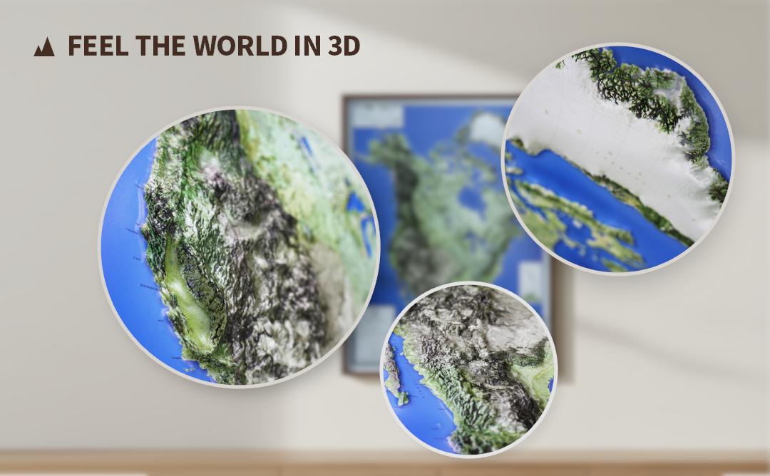 North America 3D Relief Map