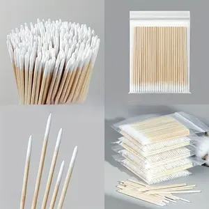 100pcs Portable Precision Makeup Applicator, Ultra-Fine Tip Cotton Swabs for Eyeliner & Nail Art, Compact Design, High-Quality Beauty Tools