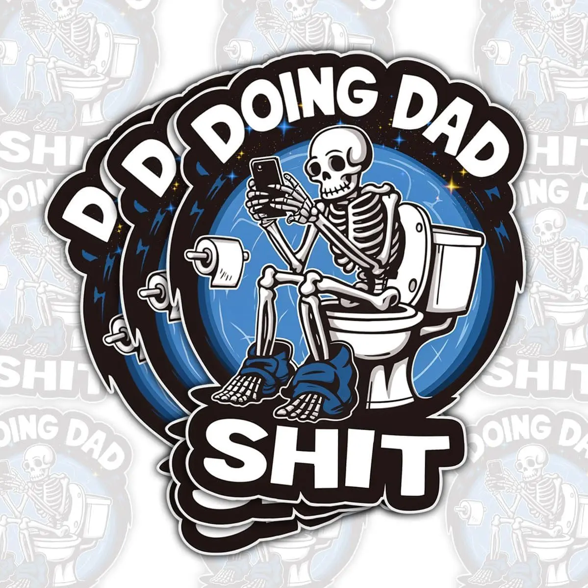 COMBO 3 PCS Dad Sticker, Funny Sarcastic Vinyl Die-Cut Waterproof Sticker for Laptop Water Bottle Phone Case Tumbler Kindle Hard Hat Quote Decal Gifts