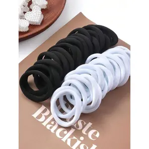 Solid Color High Stretch Hair Tie, Casual Simple Hair Accessories for Women & Girls, Minimalist Headwear Suitable for Thick Hair, Elastic Tie Band