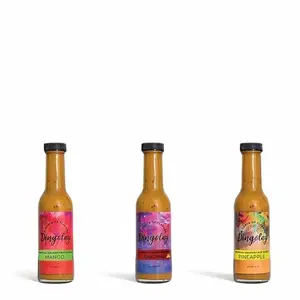 Dingolay Best Hot Sauce Variety Pack of 3 includes Mango & Pineapple Gourmet, Original Sauce All Natural Gluten free, Vegan, Chilli, Scotch Bonnet Pepper Sauce, Best for Taco, Meat & Vegetables | 5 oz