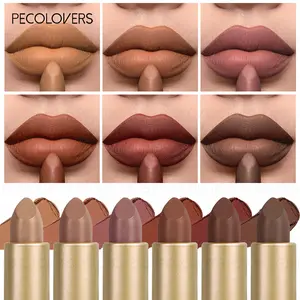 6PCS Non-stick Matte Pigmented Lipstick Long-Lasting Waterproof, Lip Gloss,Suitable for Parties, Music Festivals, Weddings Lipstick Lipgloss