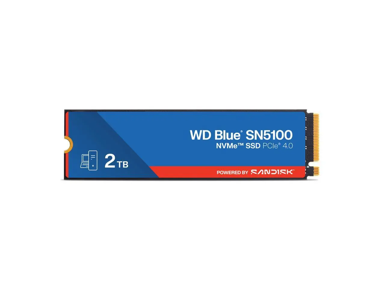 SanDisk WD Blue SN5100 M.2 2280 1TB PCI-Express 4.0 x4 3D NAND Internal Solid State Drive (SSD) - WDS100T5B0E-00CPE0