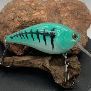 Mayhem Custom Painted 2.5 Square-Bill Shallow Diving Crankbait (Mint Bone)