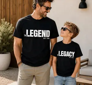 Father Son Matching Shirts Personalized | Legend And Legacy Matching Shirts | Daddy And Me Shirts | Custom Dad Son Shirt Set | Gift for Dad