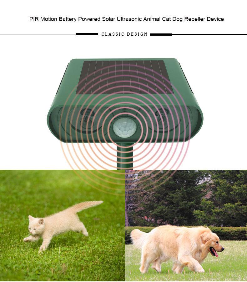 4-Pack Solar Ultrasonic Animal Repellent - Deter Deer, Rabbits, Squirrels for Yard Garden