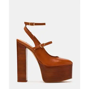 Steve Madden SCOTLYN STACKED TAN LEATHER