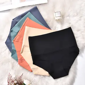 Women's 5 Pack Nylon Seamless High Waisted Underwear Full Coverage No Show Briefs Everyday Comfort Elastic Panties   Soft Breathable Knicker Fit knicker for ladies  S-XL