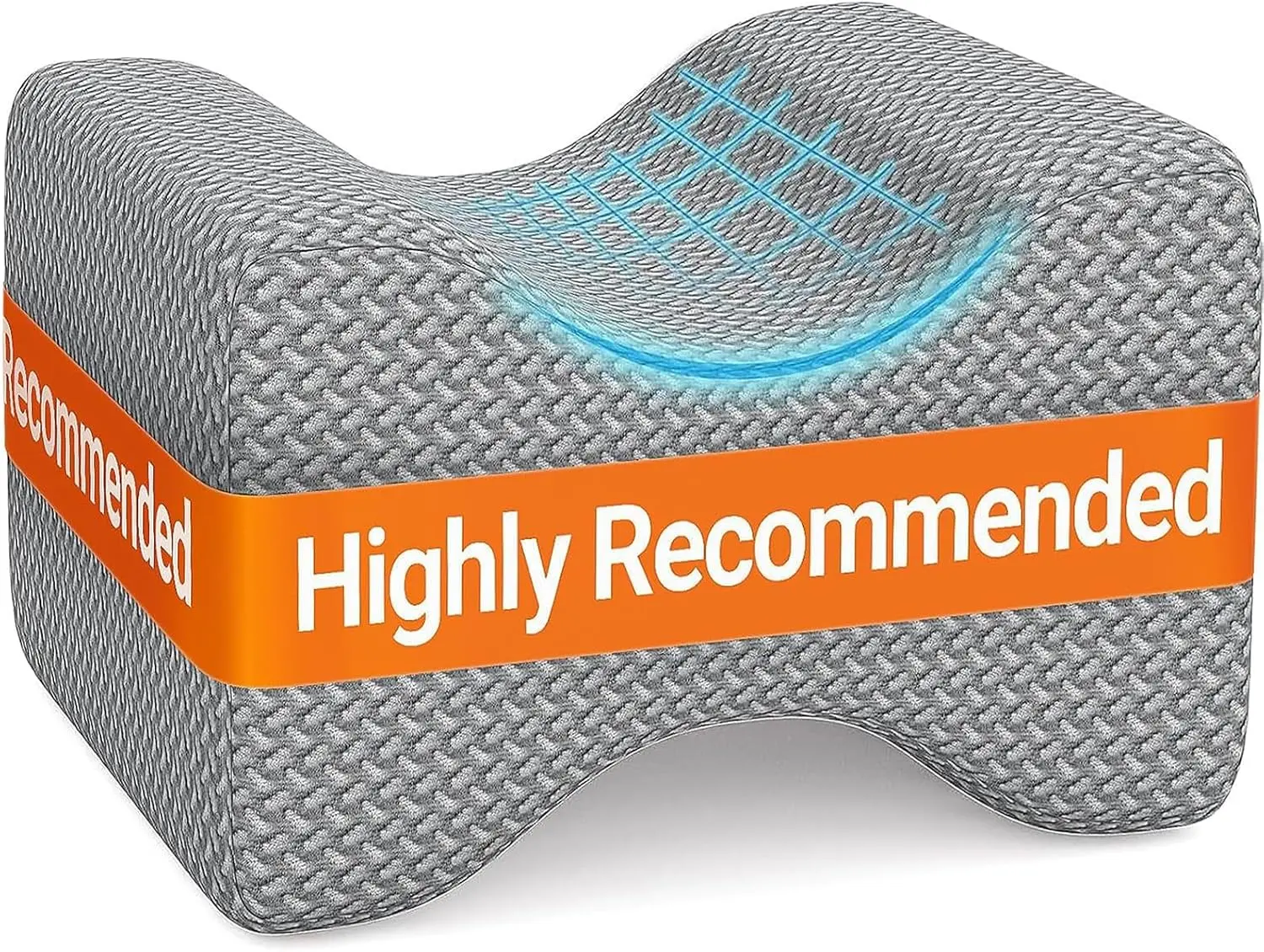 Knee Pillow, Knee Pillow for Side Sleepers, Leg Pillows for Sleeping Circulation, Elevation Pillow for Spine Aligning, Sciatica, Back, Hip, Knee, Ankle Pain, Grey