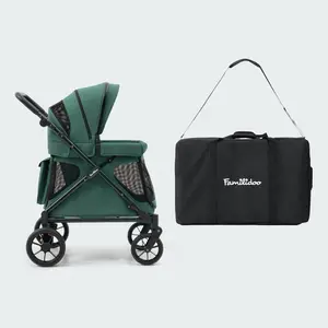 Q1 2.0 Stroller Wagon | Emerald Green, Included Rain Cover And Travel Bag