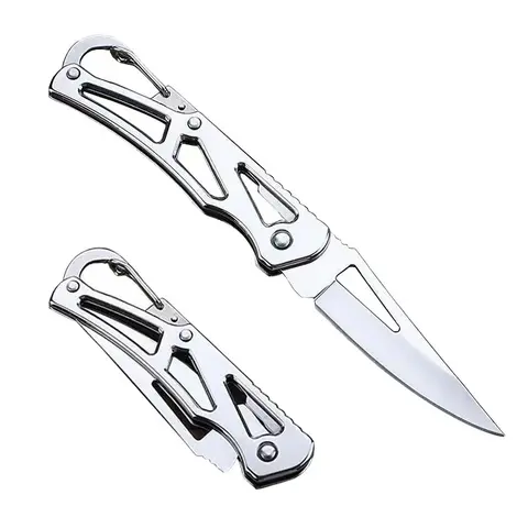 Stainless Steel Folding Outdoor Knife, Essential Camping Tool, Survival Gear, Portable Travel Utility Knife, Lightweight Hiking & Picnic Accessory, Folding Pocket Knives, Camping Equipment, Portable Multipurpose Knives, Outdoor Survival Tools