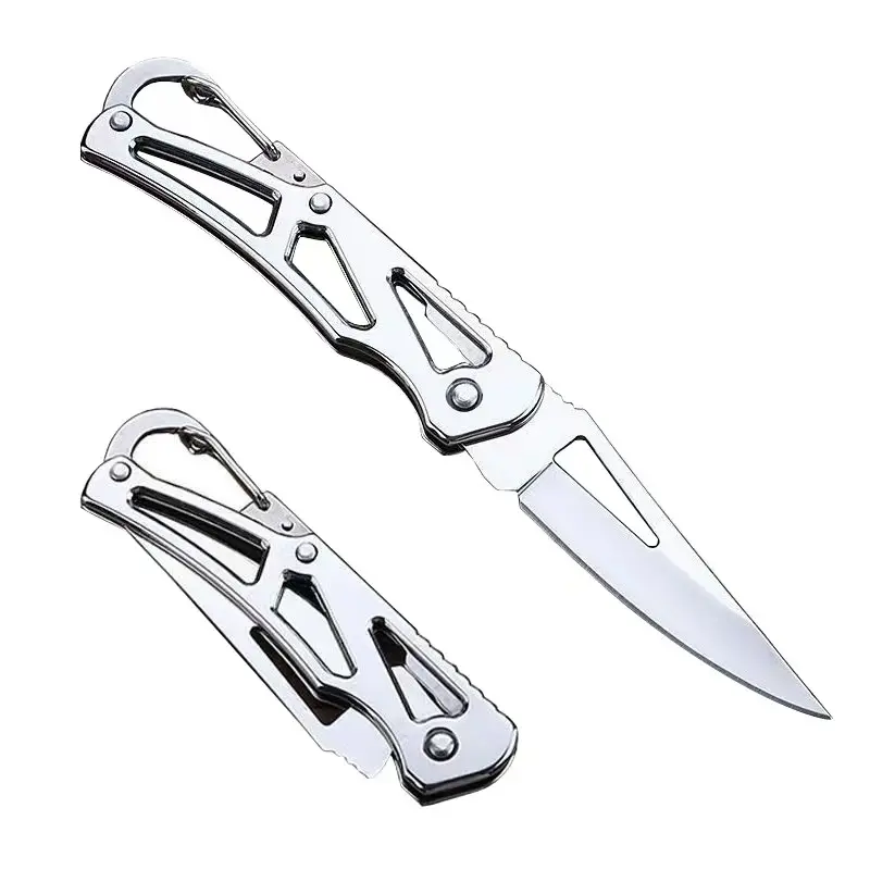 Stainless Steel Folding Outdoor Knife, Essential Camping Tool, Survival Gear, Portable Travel Utility Knife, Lightweight Hiking & Picnic Accessory, Folding Pocket Knives, Camping Equipment, Portable Multipurpose Knives, Outdoor Survival Tools