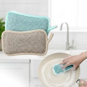 Dual-Sided Reusable Kitchen Sponge - Non-Scratch Scrubber, Anti-Mold & Antibacterial Cleaning Cloth for Dishes, Pots, Pans. Multipurpose, Durable, Highly Absorbent, Effective for All Surfaces.