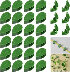 30 Pieces Plant Climbing Wall Fixture Clips, Self-Adhesive Plant Fixer Invisible Leaf Shaped Wall Vines Fixing Clips