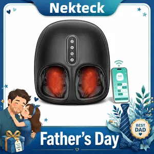 Nekteck mothersdaygift Shiatsu Foot Massager with Heat, Foot Massager Machine for Plantar Fasciitis, Neuropathy Pain, Deep Kneading, Air Compression, Remote APP Control, Gifts for Her Him, Fits Up to 13"