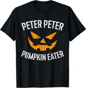 100% Cotton Fashion Garment Peter Peter Pumpkin Eater T-Shirt Halloween Costume Shirt T-Shirt