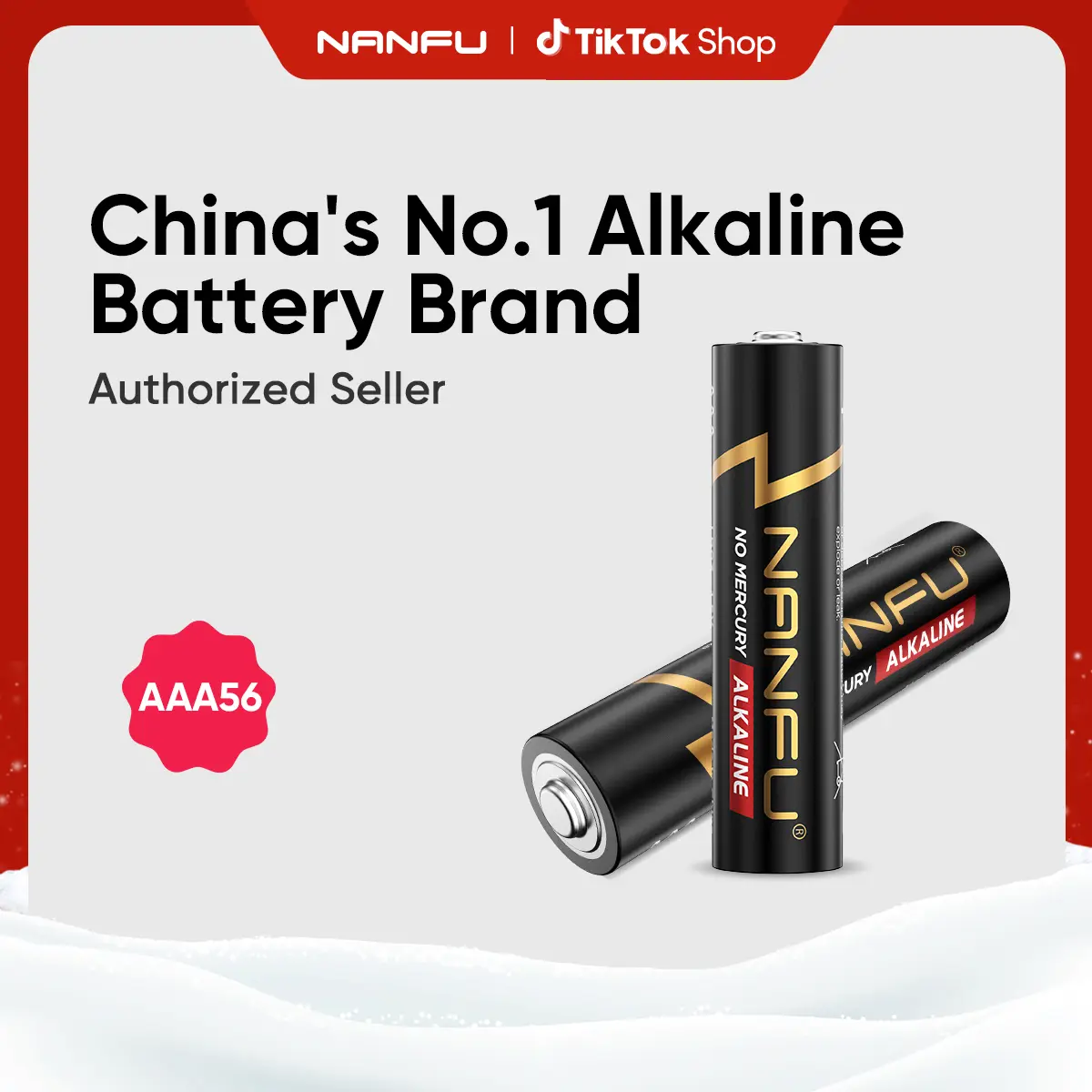 NANFU AAA Alkaline Primary Non-Rechargeable Plastic Dry Cell Batteries, 56-Count, 1.5V Single-Use for Cameras, Electronic Devices