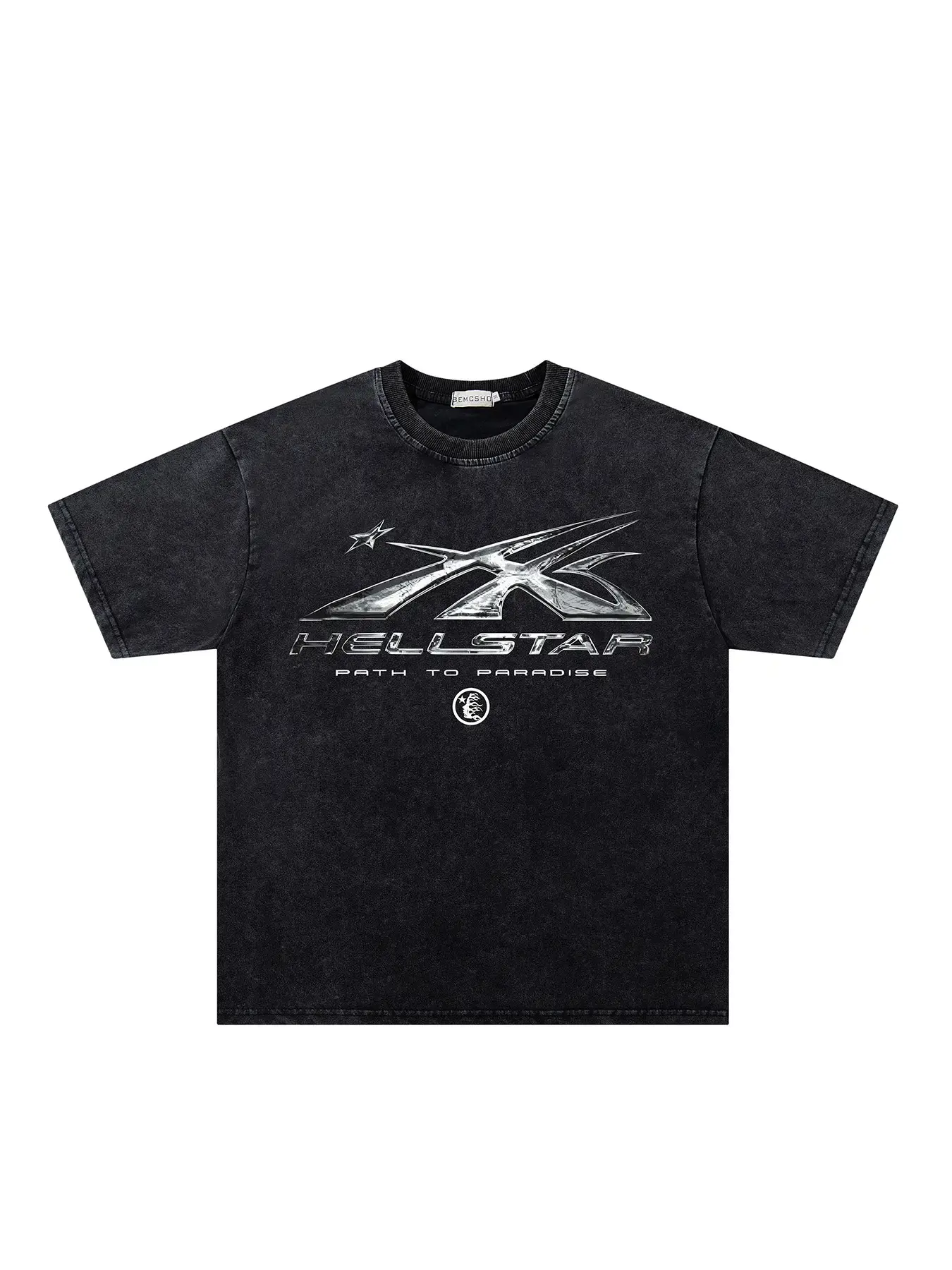 Vintage Acid Wash Graphic Tee Unisex Y2K Streetwear Oversized T-Shirt, Summer Retro Dark Street Flame Star Print Short Sleeve Crewneck Top for Men Women, Trendy Hip Hop Casual Washed Clothing, Everyday Fashion Essential Trendy Graphic Shirts And Tops