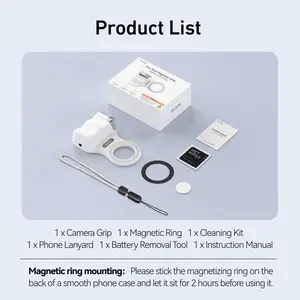 TELESIN Magnetic Phone Camera Shoot Hand Grip Phone Holder Shooting Aid Remote Control Handle for Iphone HUAWEI SAMSUNG Phone