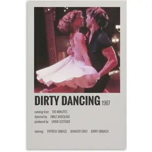 Dirty Dancing Movie Poster Classic Love Canvas Wall Art Posters For Room Aesthetic And Decor Posters For Living Room Bedroom Restroom Office Decor