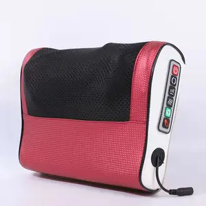 Electric Neck and Back Massage Pillow with Shiatsu Deep Tissue Massager Dual Heads Heat Therapy Portable Ergonomic Design for Relief