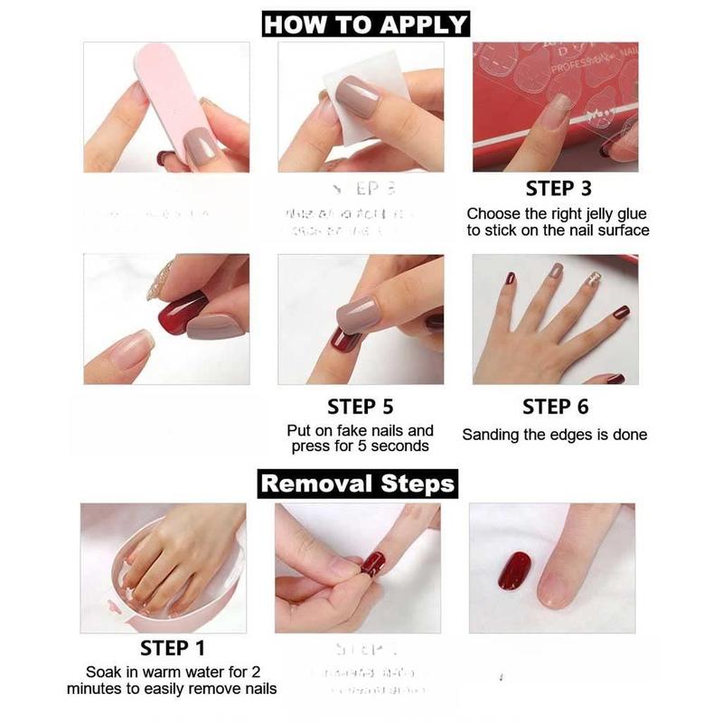 Long Artificial Nails Coffin Press on Nails with Hearts Design Blue Nails Matte Full Cover Nails for Women 24 PCs/Set