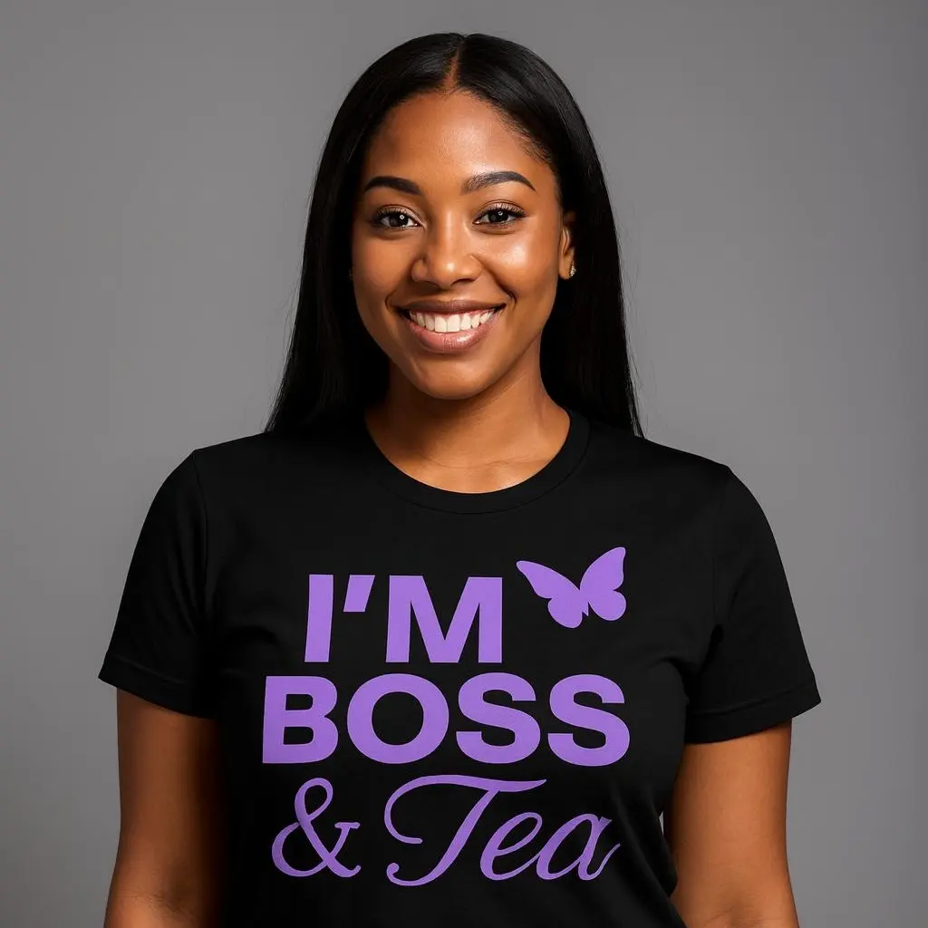 I’M BOSS & I'm the Tea T-shirt-– Empowering Trendy Women's Tee, Confidence, Sass & Main Character Energy