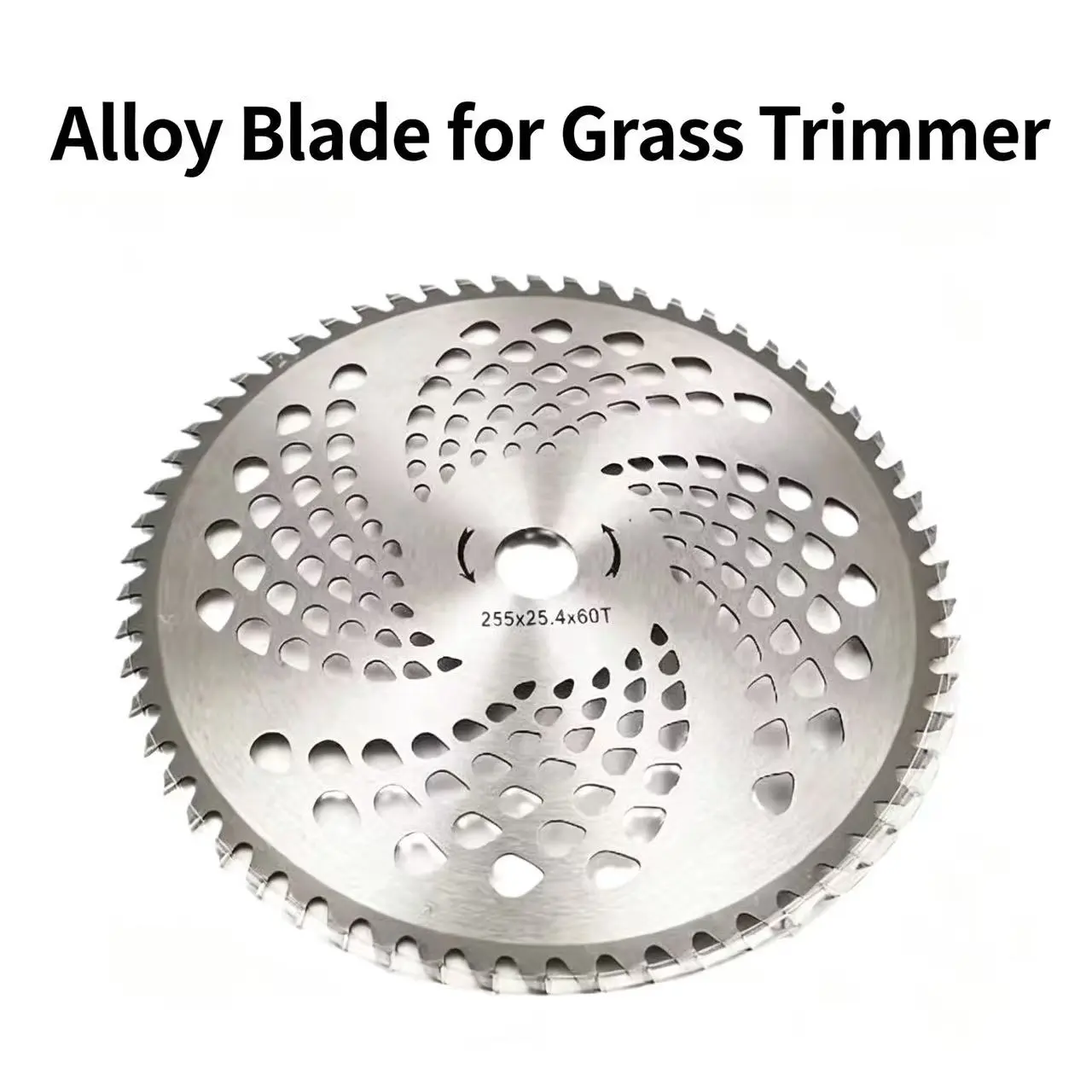 High-Strength Alloy Steel Single Blade Lawn Mower Saw Blade (255×25.4, 60 Teeth), Wear-Resistant & Durable, for Garden Weed Control & Removal Grass Trimmers, Ideal for Gardening Enthusiasts