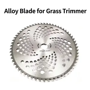 High-strength alloy lawn mower blade, 255 × 25.4 × 60T; wear-resistant and durable; specialized saw blade for garden weed removal. gardening enthusiast