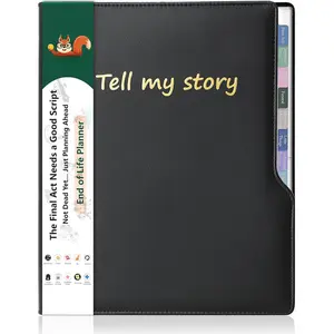 End of Life Planner Organizer Binder, Peace of Mind Estate Planning Tell My Story Book - When I  Binder for Important Info, Final Documents &  Notes, Wishes, Funeral Planning, Black