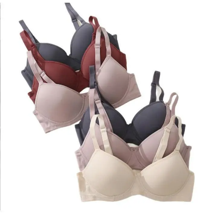 Women's 6-Piece Cotton Ultra-Soft Seamless Push Up Bras - Elegant Lady's Fit, Simple Minimalist Plain Style, Comfortable Supportive T-Shirt Intimates Value Pack, Lightweight Breathable Everyday Basics for Daily Casual & Summer Wear
