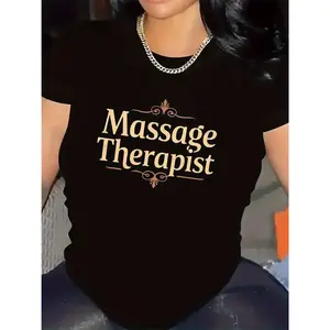 Polyester T-Shirt for Massage Therapists: Durable, Lightweight, Ideal for Spa Settings, Comfortable Fit, Perfect for Professional Use in Relaxation Rooms, Soft Fabric, Stylish Design