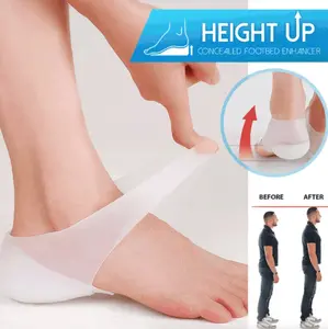 Concealed Footbed Enhancers Invisible Silicone Height Increase Insoles No Show Gel Shoe Lifts Trim To Fit Non Slip Breathable Boost Height And Confidence USA